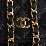 Chanel Quilted Caviar Leather Wallet On Chain Crossbody Bag