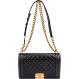 Chanel Quilted Lambskin Medium Boy Crossbody Bag