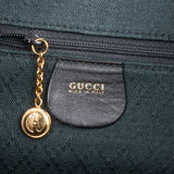 Gucci Noir Calfskin Leather Bamboo Backpack