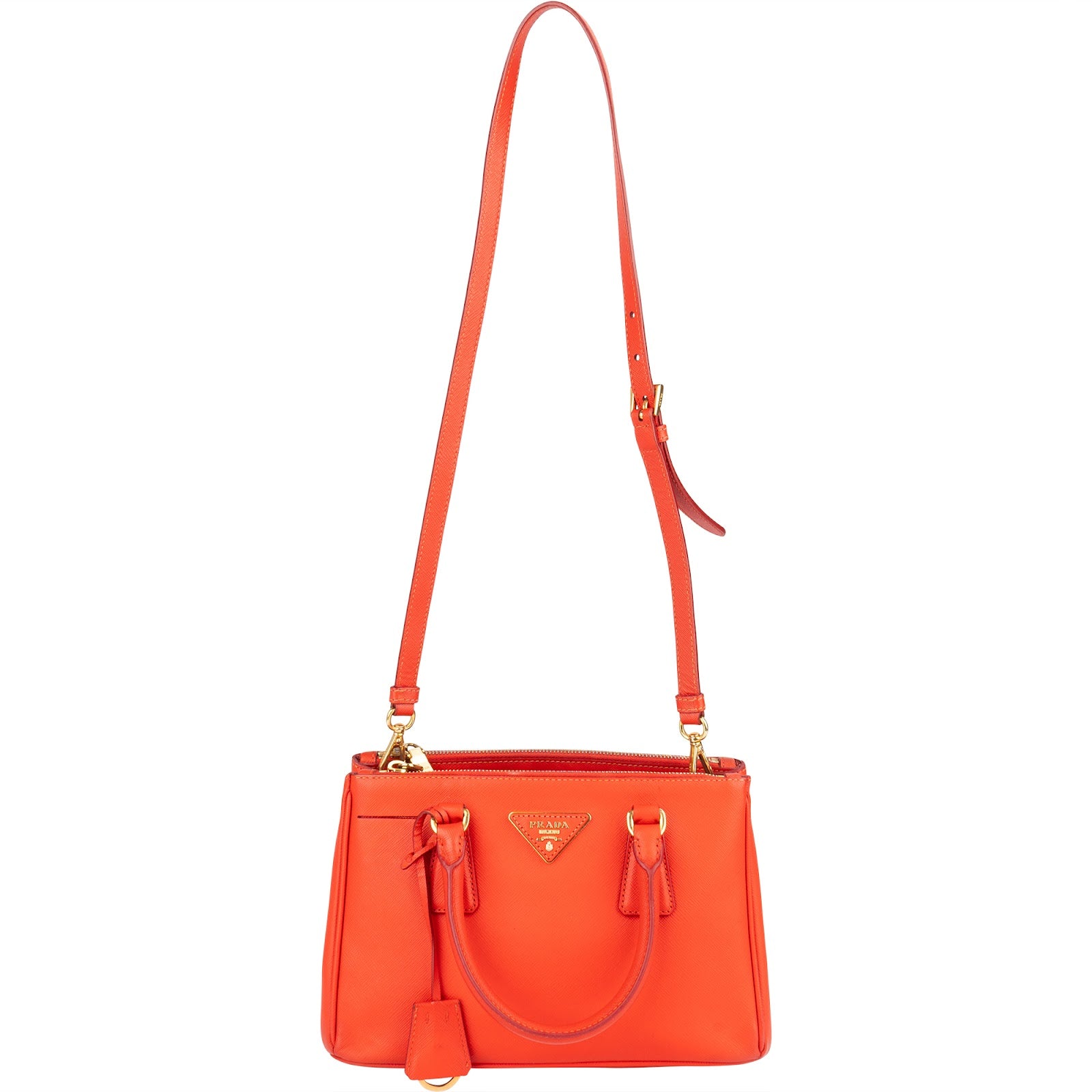 Prada Saffiano Leather Small Galleria Handbag - vintageandkickz