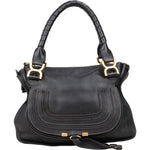 [🔄️B14 / F23] Chloé Grained Calfskin Medium Marcie Satchel Handbag - vintageandkickz