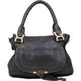 [🔄️B14 / F23] Chloé Grained Calfskin Medium Marcie Satchel Handbag - vintageandkickz