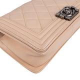 Chanel Quilted Lambskin Boy Single Flap Crossbody Bag