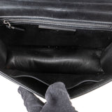 Valentino Garavani Noir Calfskin Leather Rockstud Glam Lock Crossbody Bag