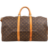 Louis Vuitton Monogram Canvas Keepall 50 Bandoulière Travel Bag