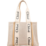 Chloé Canvas Medium Woody Tote Shoulder Bag