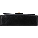 Chanel Quilted Lambskin 24K Gold Small Double Flap Shoulder Bag