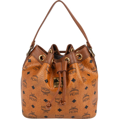 MCM Monogram Visetos Drawstring Handbag