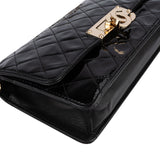 Chanel Quilted Patent Leather CC Crossbody Bag - vintageandkickz