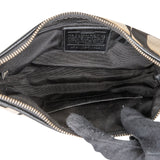 Coach Monogram Signature Black and Grey Stripe Demi Handbag