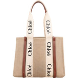 Chloé Canvas Woody Tote Medium Shoulder Bag