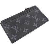 Louis Vuitton Canvas Monogram Eclipse Coin Card Holder Wallet