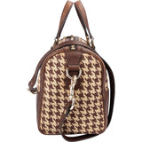 Gucci Houndstooth Web Boston Bag 30 Handbag