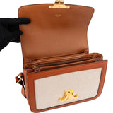 Celine Classic Box Cotton & Calfskin Teen Triomphe Crossbody Bag
