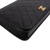Chanel Quilted Lambskin 24K Gold Single Flap Crossbody Bag