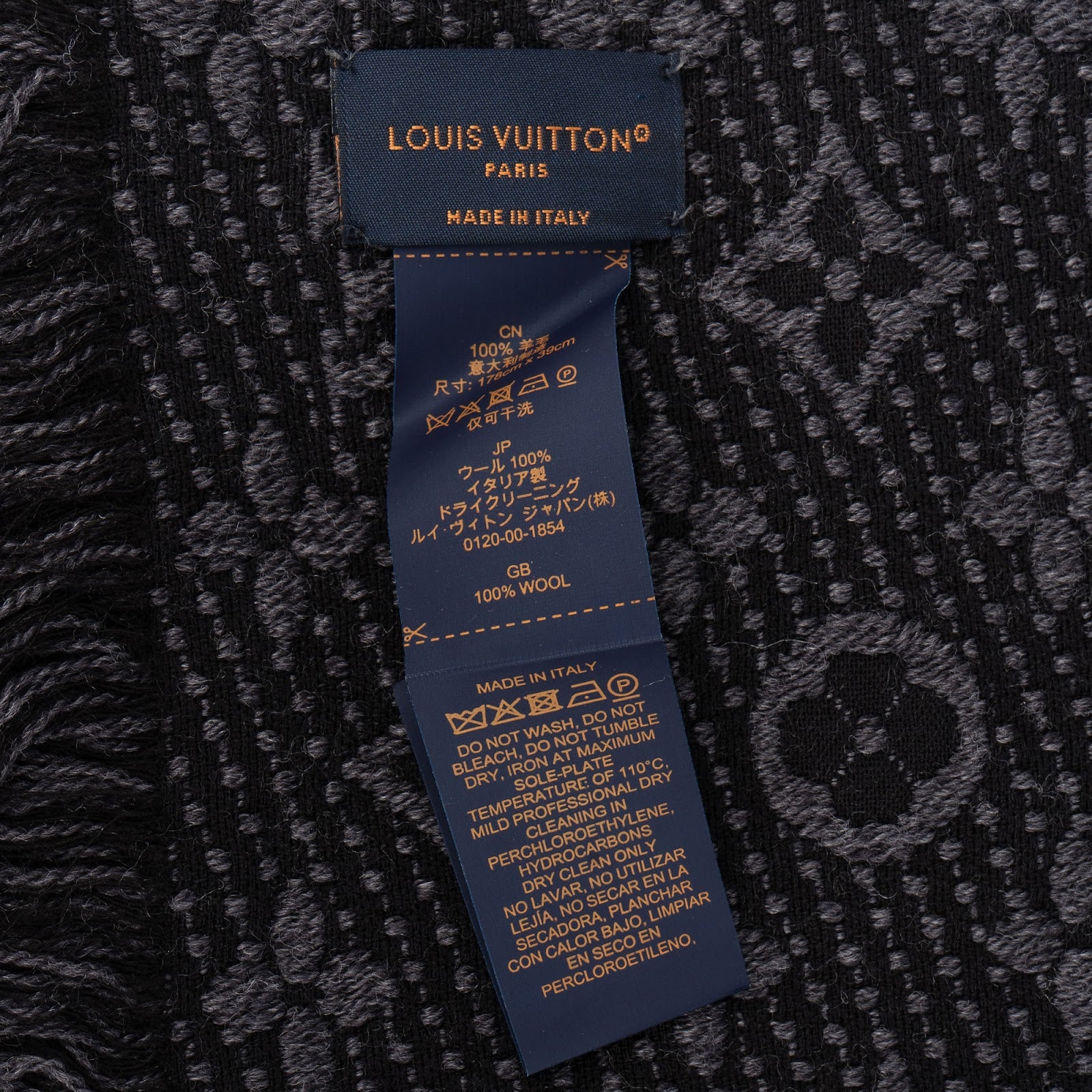 [🔄️B19 / F32] Louis Vuitton Wool Monogram Classic Schal Scarf - vintageandkickz