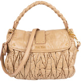 Miu Miu Quilted Leather City Handbag
