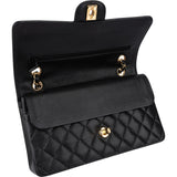 Chanel Quilted Caviar Leather Medium Double Flap Crossbody Bag