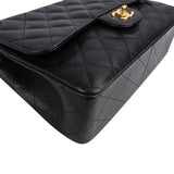 Chanel Quilted Caviar Leather Jumbo Double Flap Crossbody Bag