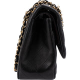 Chanel Quilted Lambskin Gold Jumbo Double Flap Crossbody Bag