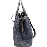 Miu Miu Bluelette Vitello Shine Leather Tote Handbag