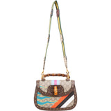 Gucci Monogram GG Supreme Studded Centennial Geometric Print Bamboo 1967 Crossbody Bag