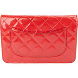 Chanel Quilted Patent Leather Wallet on Chain Crossbody Bag