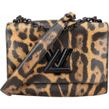 Louis Vuitton Monogram Wild At Heart Cat Leopard Print Canvas Twist MM Crossbody Bag