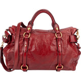 Miu Miu Vitello Lux Bow City Satchel Handbag