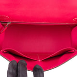 Hermès Epsom Leather Sellier Palladium Kelly 32 Handbag