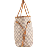 Louis Vuitton Monogram Damier Azur Canvas Neverfull MM Shoulder Bag