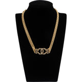 Chanel Crystal CC Triple Strand Necklace