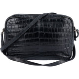Saint Laurent Croc-Embossed Leather Lou Camera Crossbody Bag