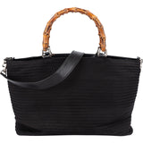 Gucci Bamboo Black Tote Handbag