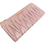 Miu Miu Vitello Matelassé Leather Zip Around Wallet