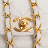 Chanel Quilted Lambskin 24K Gold Single Flap Diana Crossbody Bag