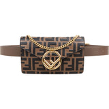 Fendi Monogram FF Embossed Leather "F is" Belt Crossbody Bag