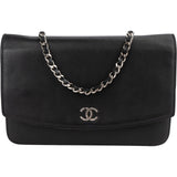 Chanel Caviar Leather CC Wallet on Chain Crossbody Bag
