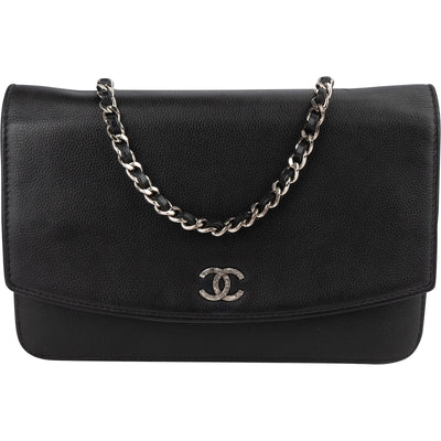 Chanel Caviar Leather CC Wallet on Chain Crossbody Bag
