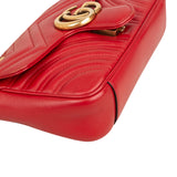 Gucci Matelassé Leather GG Marmont Small Crossbody Bag