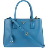 Prada Blue Saffiano Leather Galleria Handbag