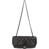Chanel Quilted Calfskin Chain Me East West Single Flap Shoulder Bag
