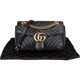 Gucci Chevron Leather GG Marmont Camera Crossbody Bag