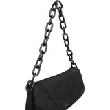 Prada Nero Tessuto Plastic Chain Shoulder Bag