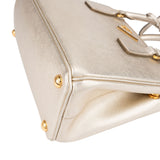 Prada Metallic Saffiano Leather Galleria Small Handbag