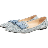 Jimmy Choo Gala Glitter Flats Shoes (38)