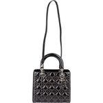 Christian Dior Quilted Patent Leather Lady Dior Handbag - vintageandkickz