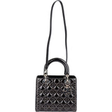 Christian Dior Quilted Patent Leather Lady Dior Handbag - vintageandkickz