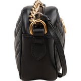 Gucci Chevron Matelassé Leather GG Marmont Mini Camera Crossbody Bag
