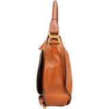 Chloé Grained Leather Marcie Saddle Hobo Shoulder Bag
